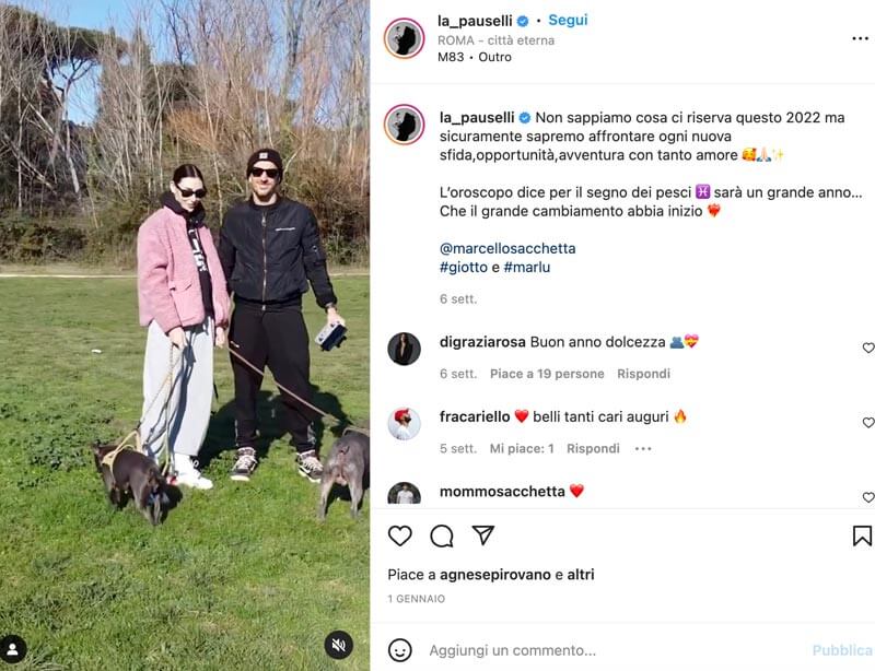 Giulia Pauselli Fidanzata Marcello Sacchetta Instgram