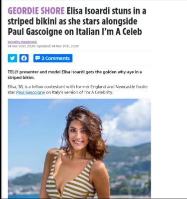 Elisa Isoardi The sun