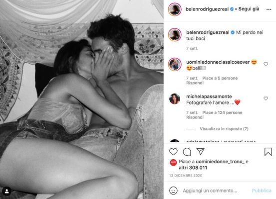 Belen Rodriguez e Antonino su Instagram