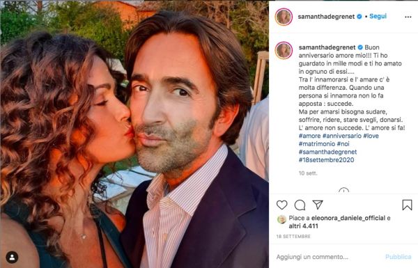 samantha e il marito luca barbato