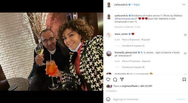 carlo conti instagram